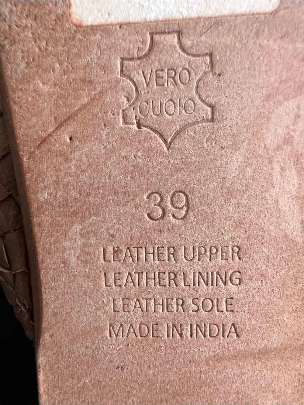 Seed Heritage Woven Leather Mule Slides in Tan - Picture 4 of 4